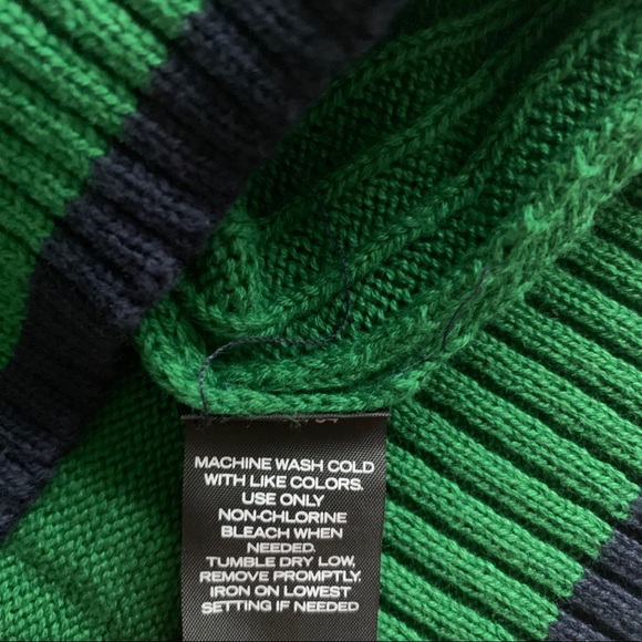 NWT Nautica Quarter Zip Blue/Green Sweater - Picture 7 of 8